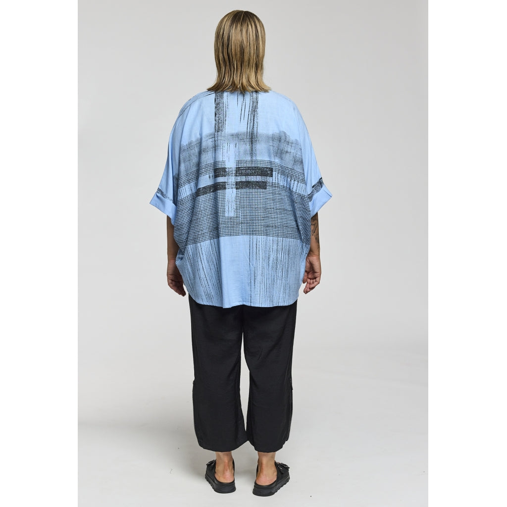 Gozzip Woman GElissa Oversize Blouse Oversize Blouse Light blue/Black