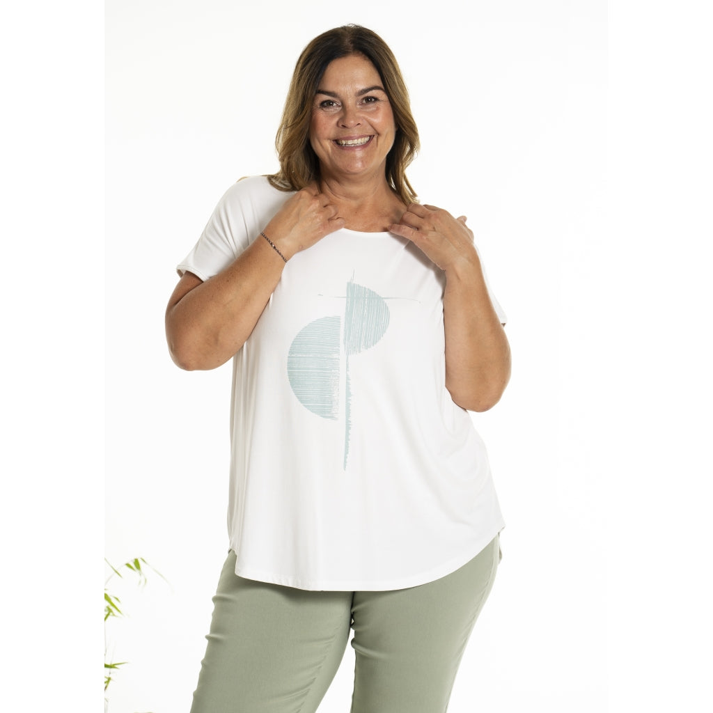 Gozzip Woman GGitte T-shirt with print T-Shirt White