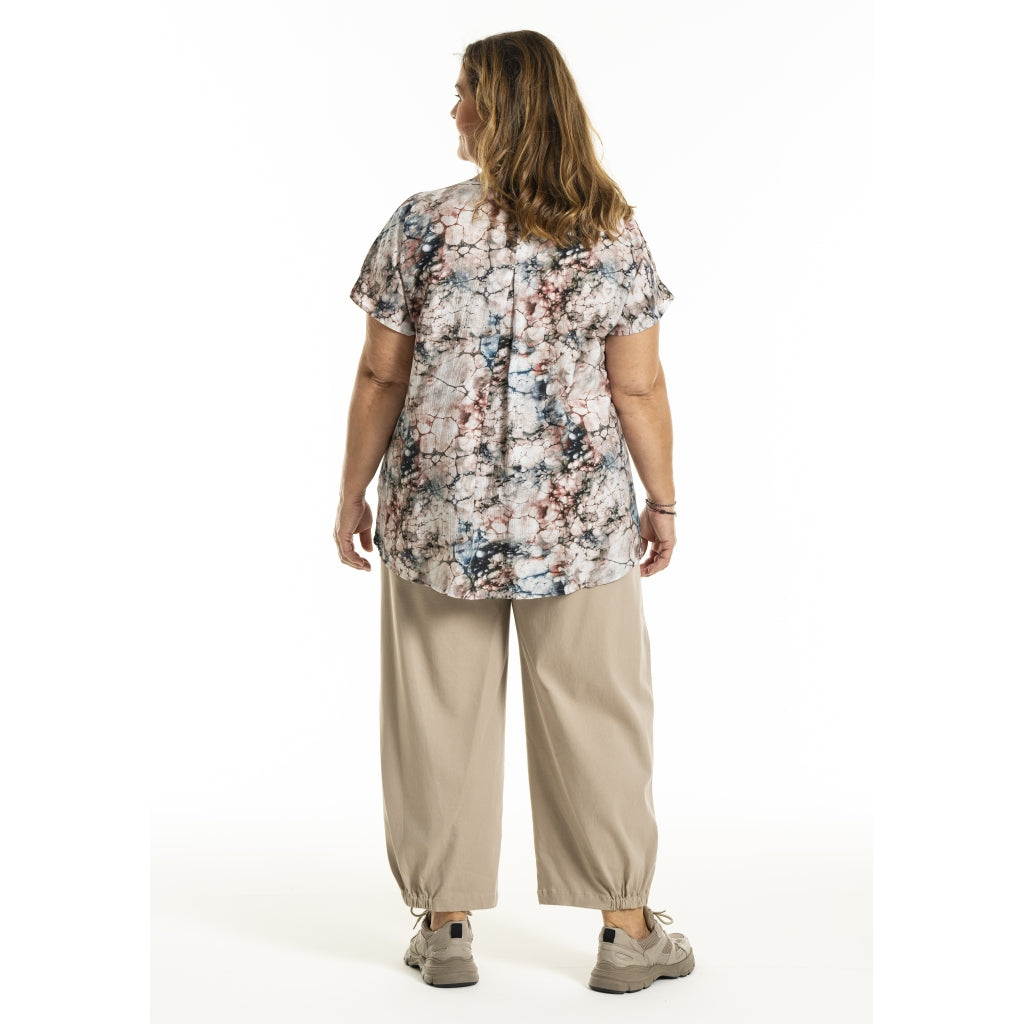 Gozzip Woman GJean Blouse Blouse Green-rose print