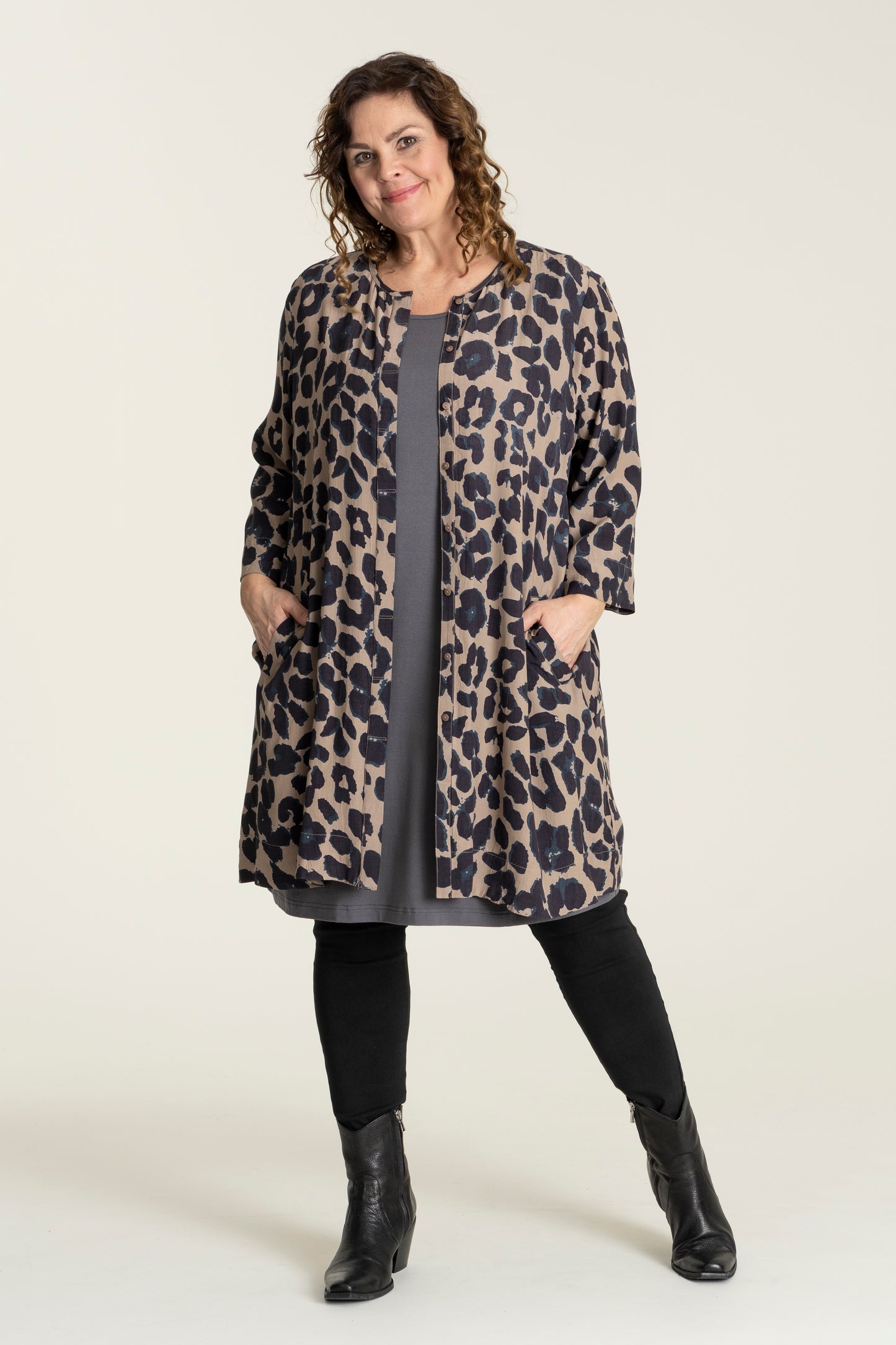 Gozzip Woman Gitte Panel Dress Panel Dress 13 Grey