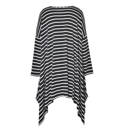 Gozzip Woman Catrine Oversize Tunic Oversize Tunic Black with white