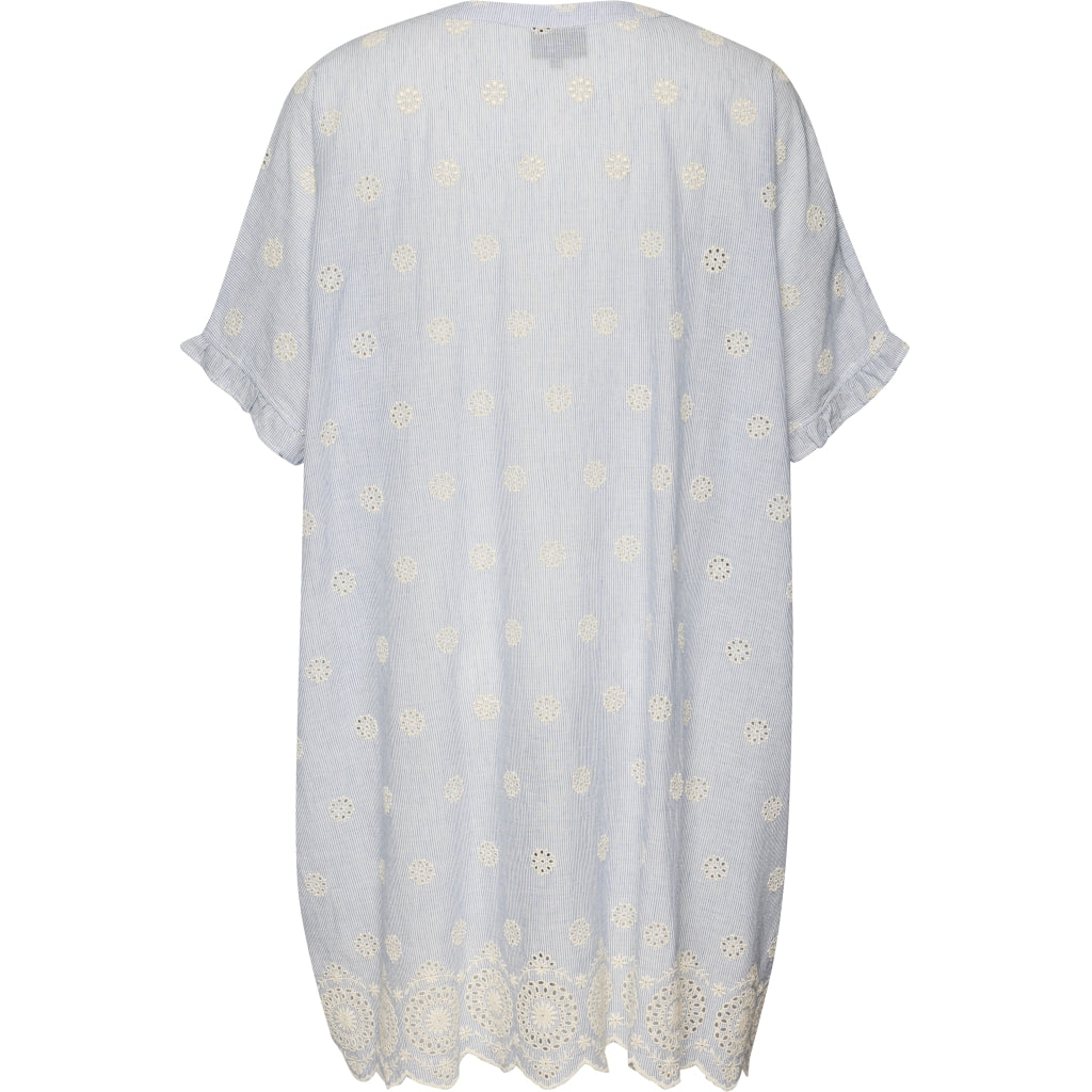 Gozzip Woman Charlotte Oversize shirt Tunic Oversize shirt tunic Blue/Off-White Strip