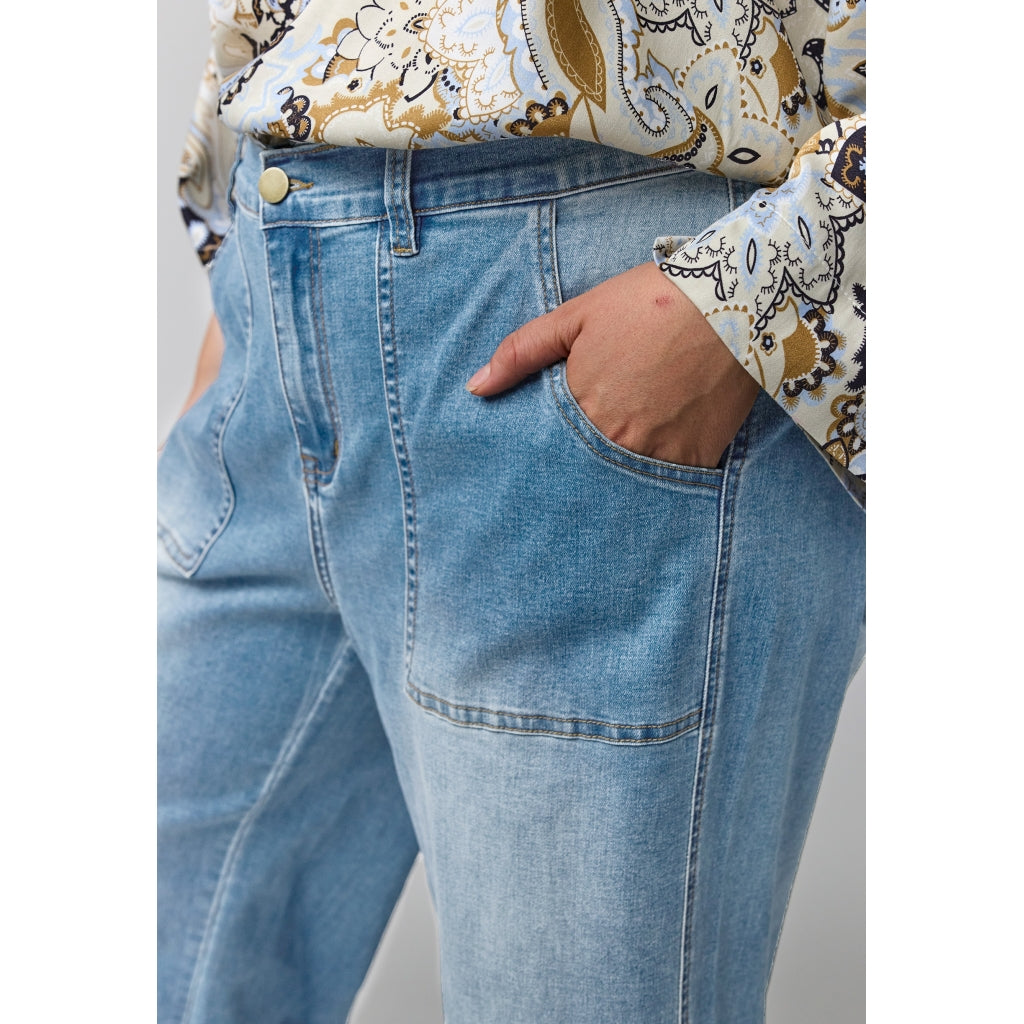 Gozzip Woman Clara Baggy pants Baggy pants Light Blue Denim