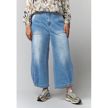 Gozzip Woman Clara Baggy pants Baggy pants Light Blue Denim