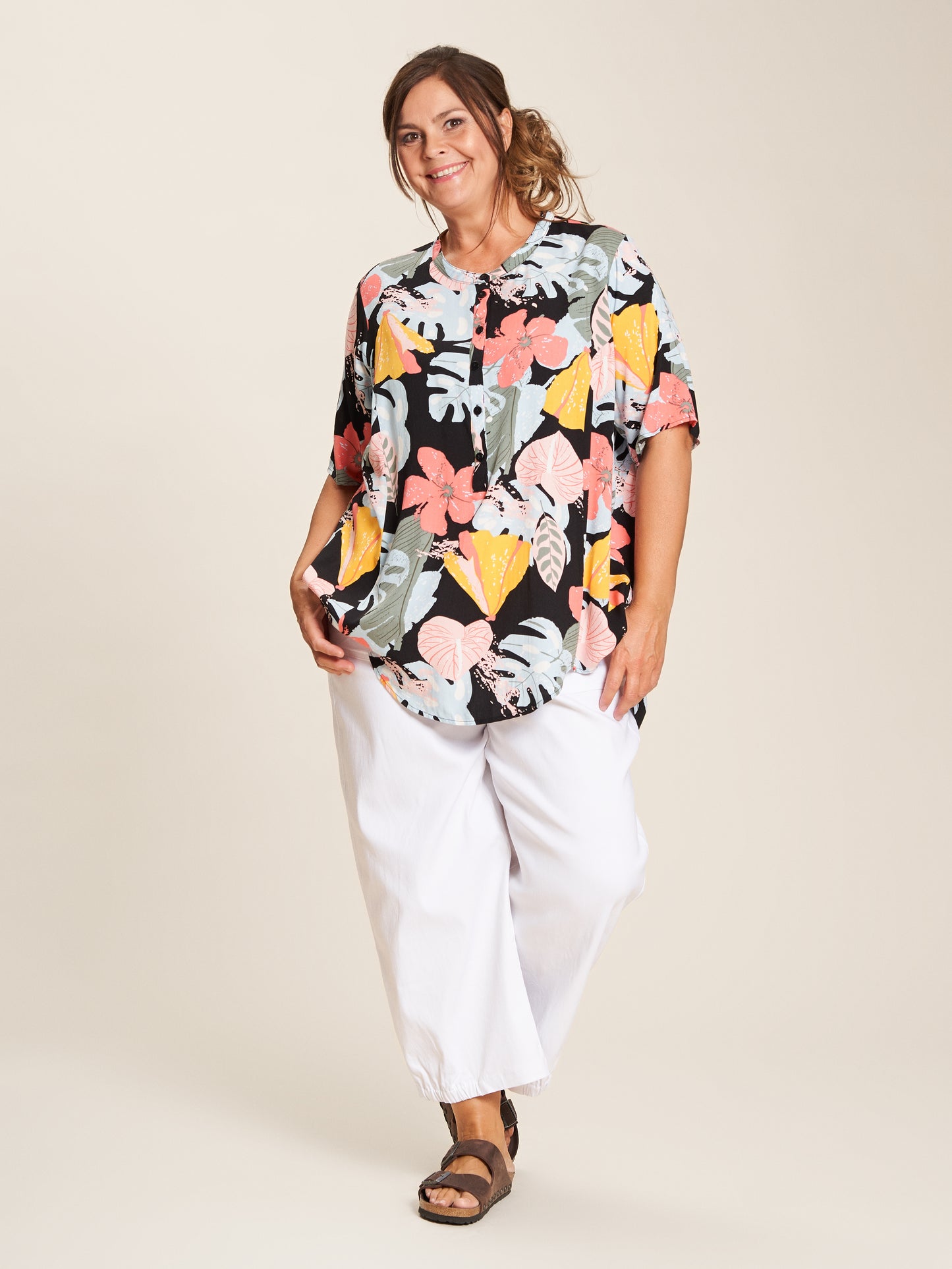 Gozzip Woman Clara Baggy pants Pants 2 White