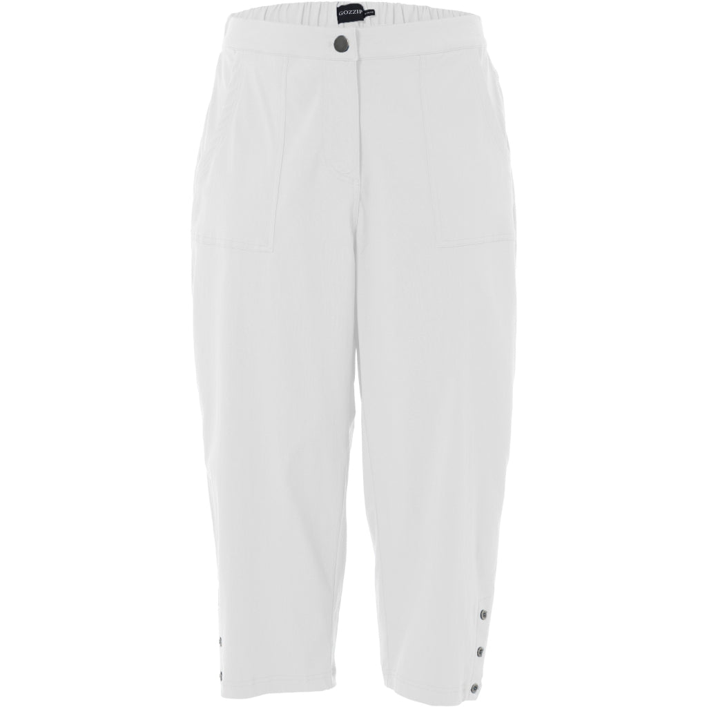 Gozzip Woman Clara Loose capri pants Loose Pant 2 White