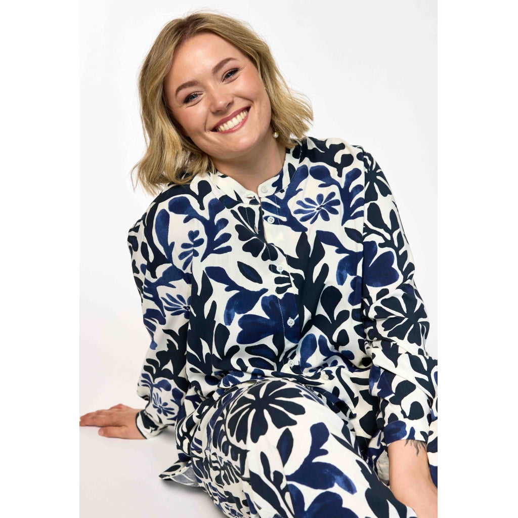 Gozzip Woman GAgnes Shirt Shirt Blue print