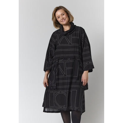 Gozzip Woman GAlara Dress Dress Black with white