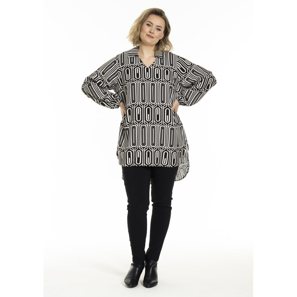 Gozzip Woman GAlberte Tunic Tunic Black/Offwhite