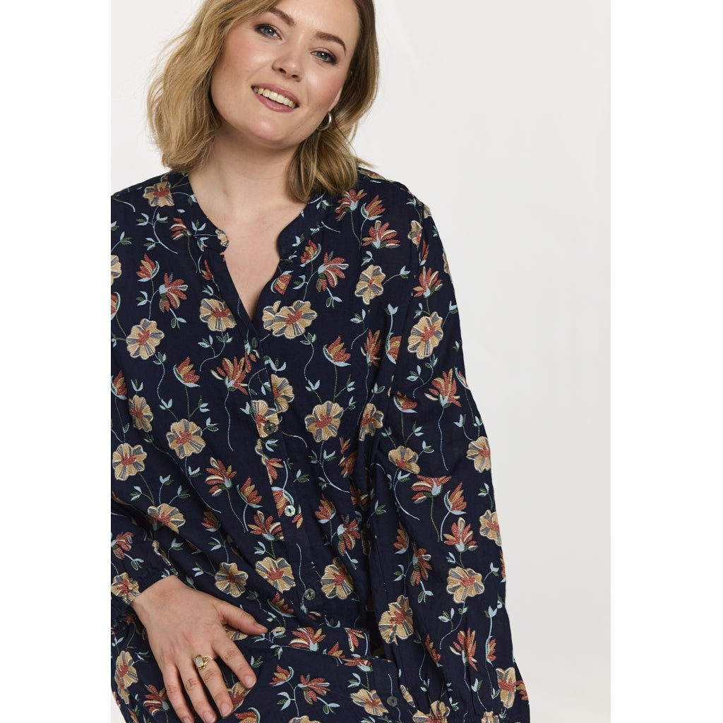 Gozzip Woman GAnja Dress Dress Navy Print