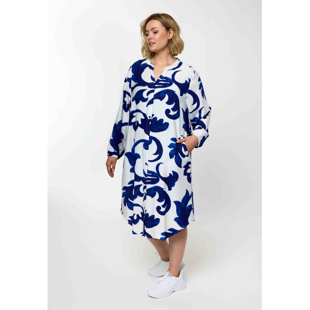 Gozzip Woman GAnja Dress Dress Offwhite-Blue