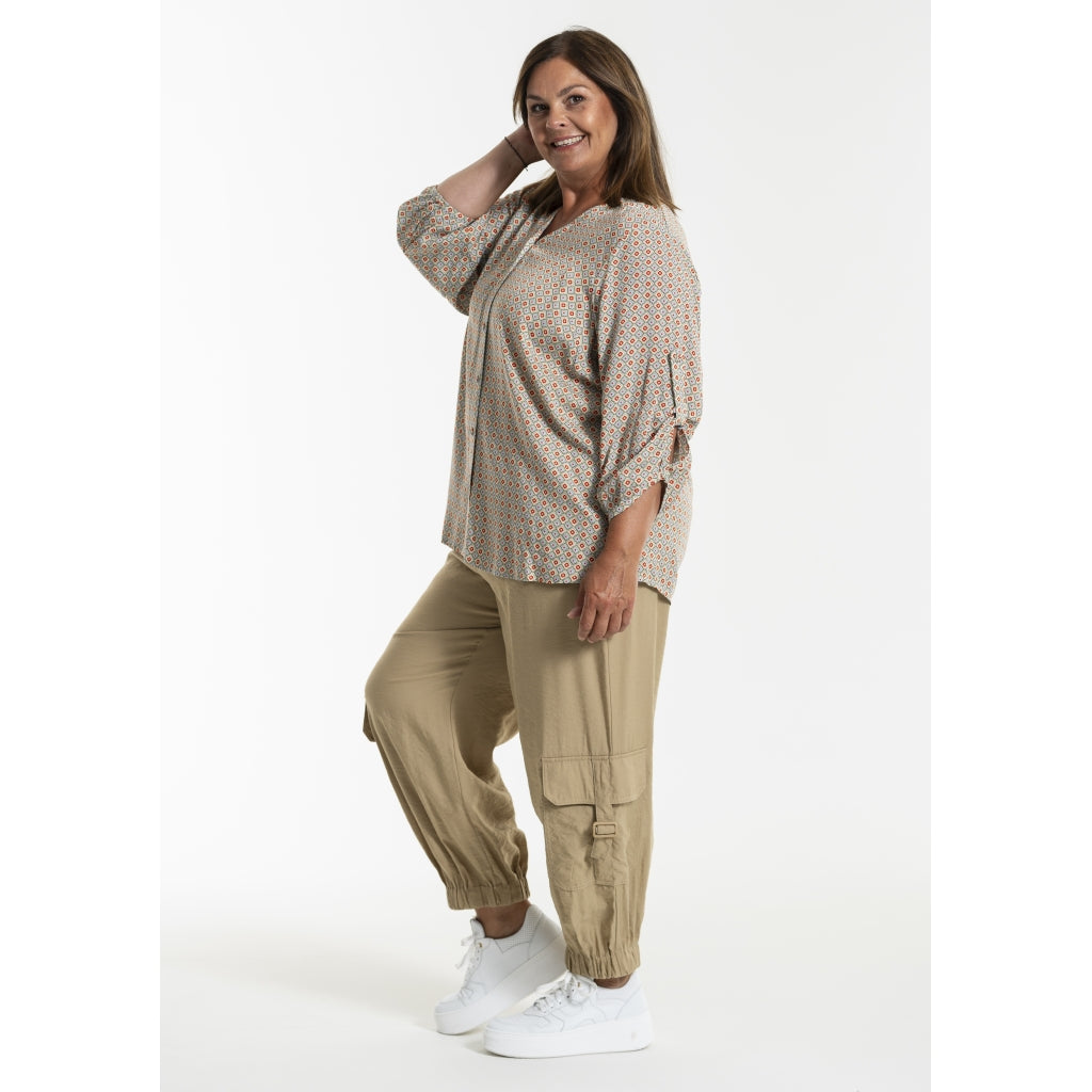 Gozzip Woman GAnneline Cargo Pants Pants Sand