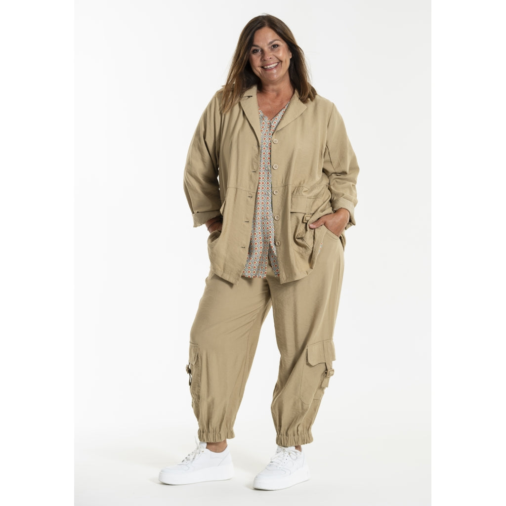 Gozzip Woman GAnneline Cargo Pants Pants Sand