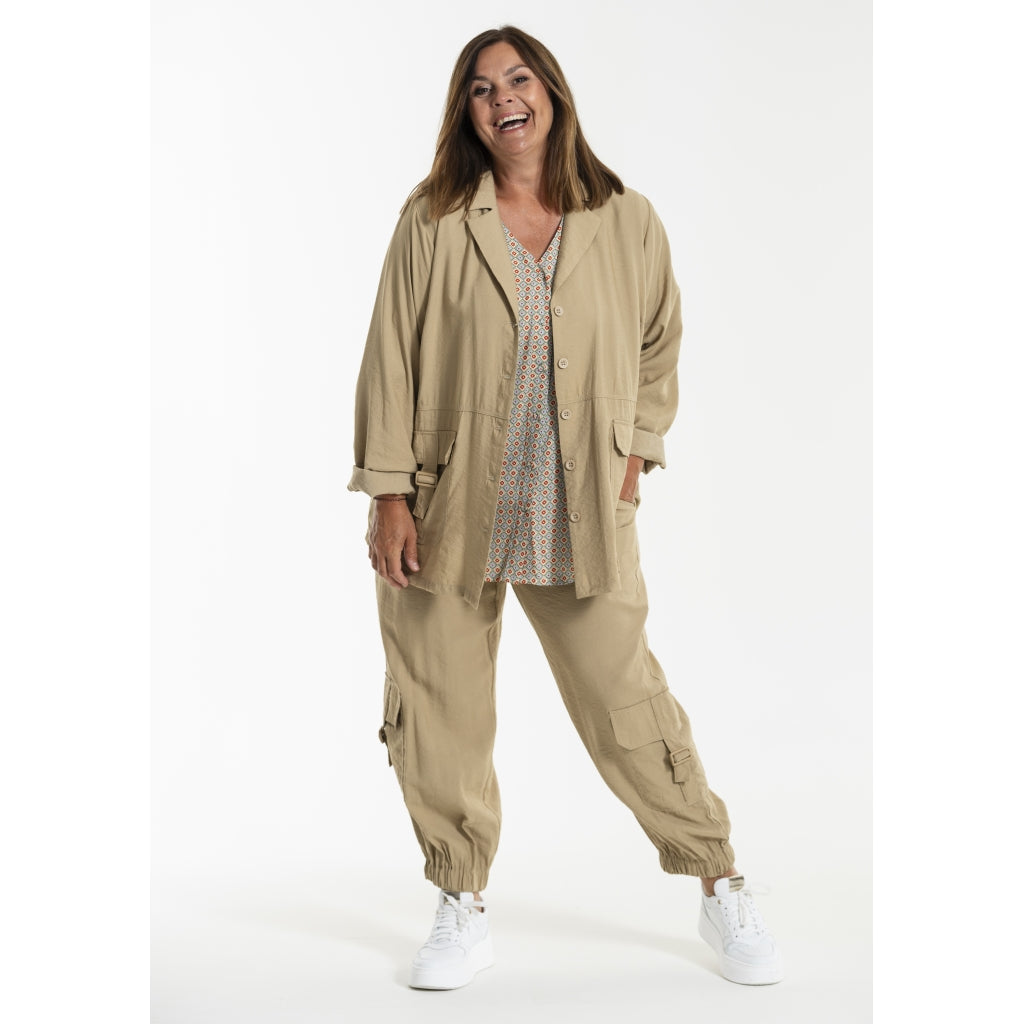 Gozzip Woman GAnneline Cargo Pants Pants Sand