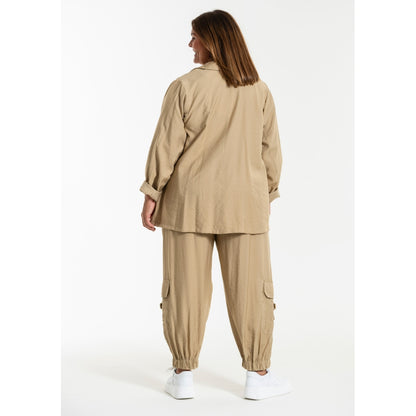 Gozzip Woman GAnneline Cargo Pants Pants Sand