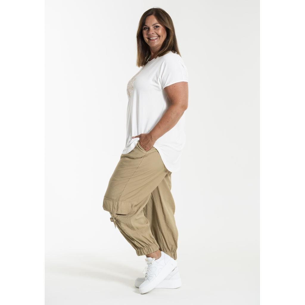Gozzip Woman GAnneline Cargo Pants Pants Sand