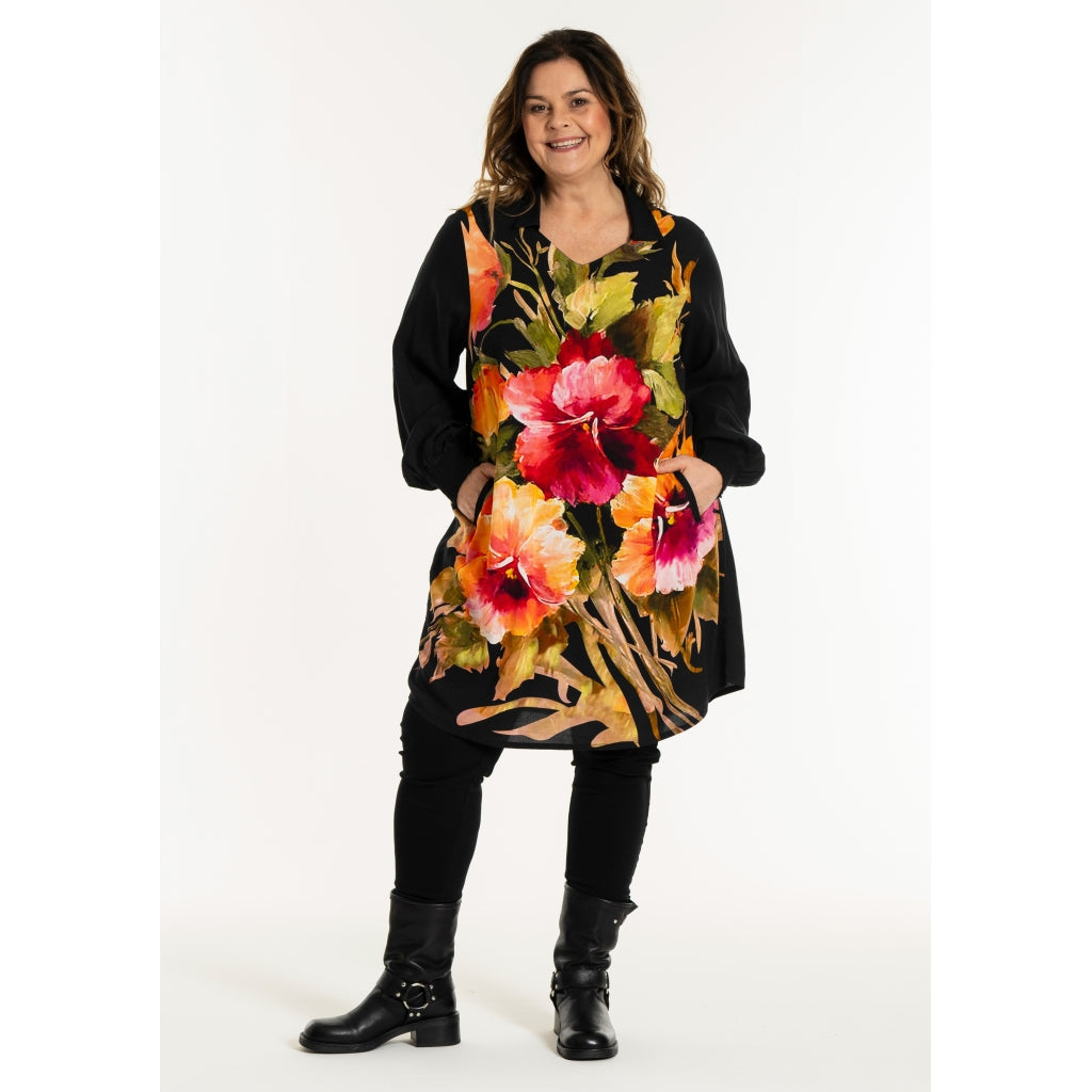 Gozzip Woman GAva Tunic Tunic Black W. Print