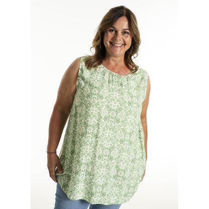 Gozzip Woman GBeata Top Top Green Print