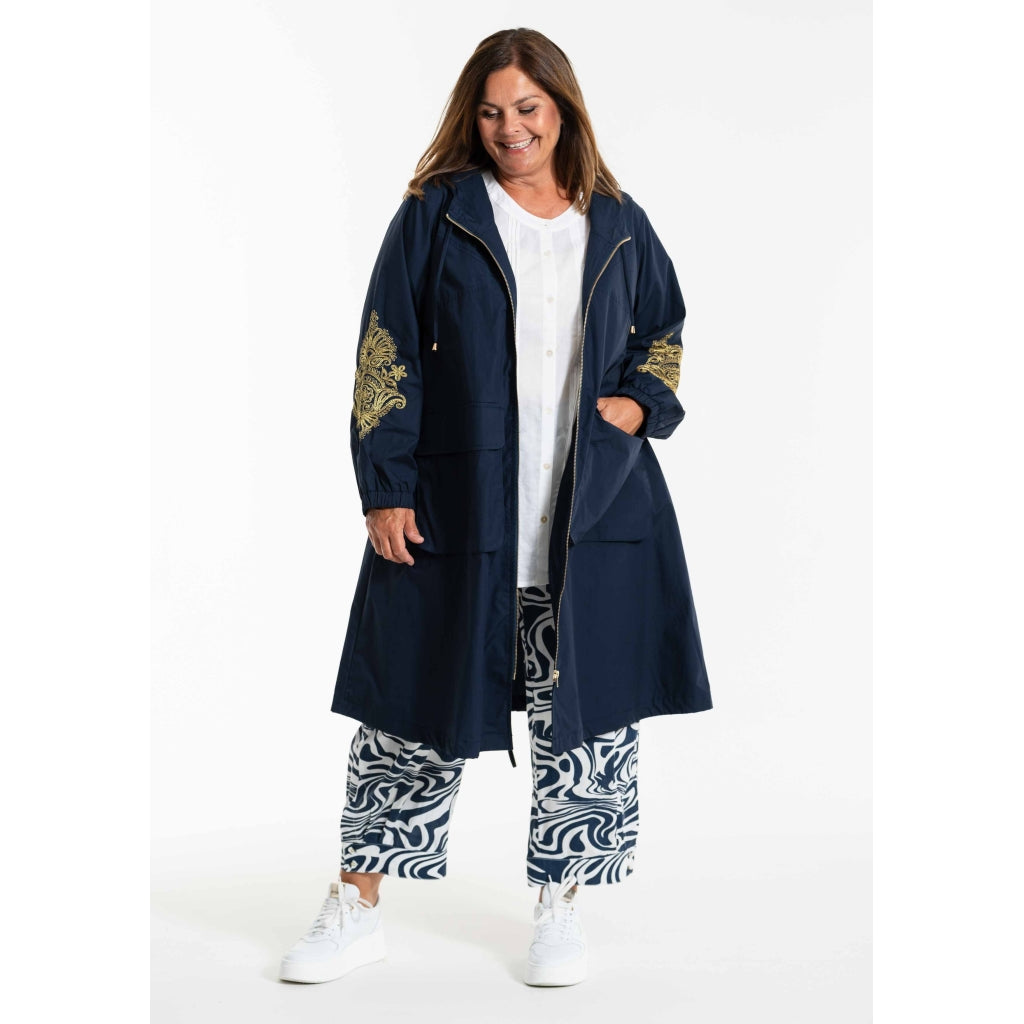 Gozzip Woman GBeate a-shaped coat Coat Navy