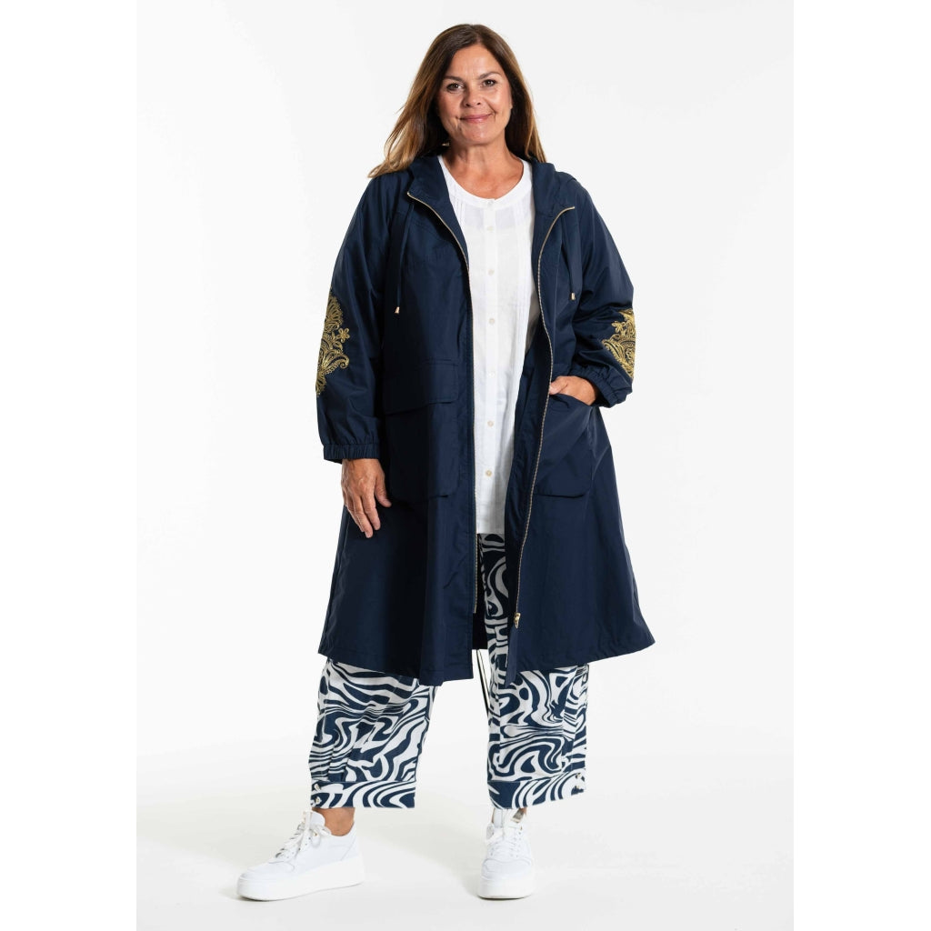 Gozzip Woman GBeate a-shaped coat Coat Navy