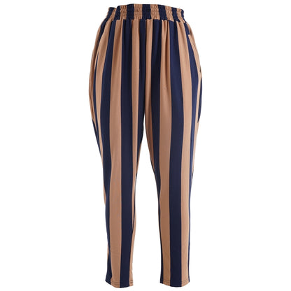 Gozzip Woman GBenita Pants Pants Navy/Sand stripe