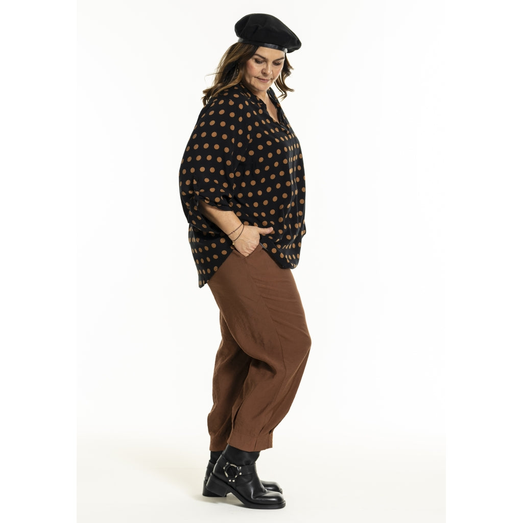 Gozzip Woman GBillie Blouse Blouse Black with dots