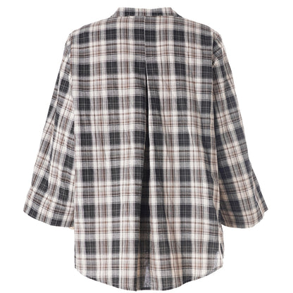 Gozzip Woman GBillie Blouse Blouse Brown check