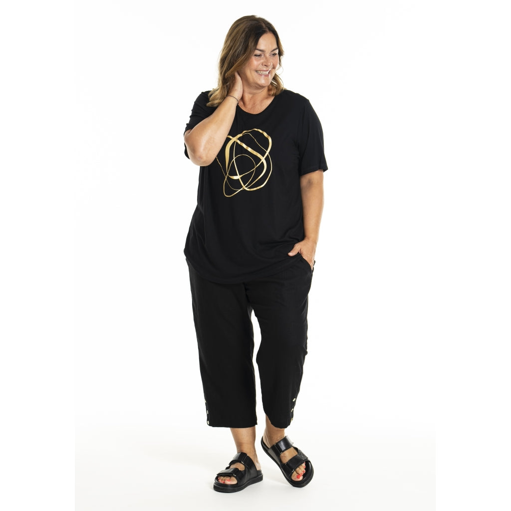 Gozzip Woman GBirka T-Shirt with print T-Shirt Black