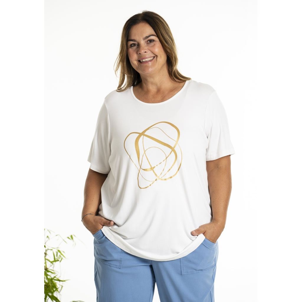 Gozzip Woman GBirka T-Shirt with print T-Shirt White