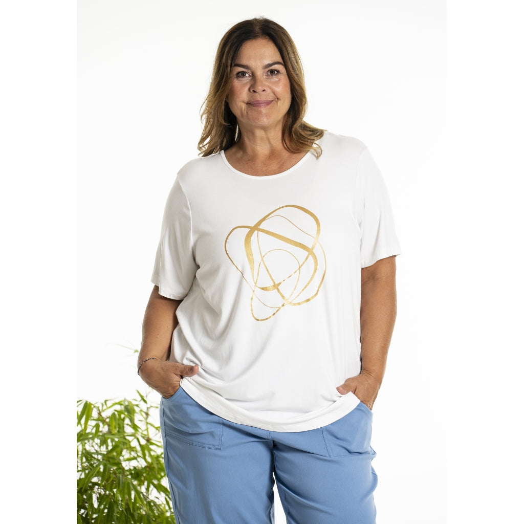 Gozzip Woman GBirka T-Shirt with print T-Shirt White