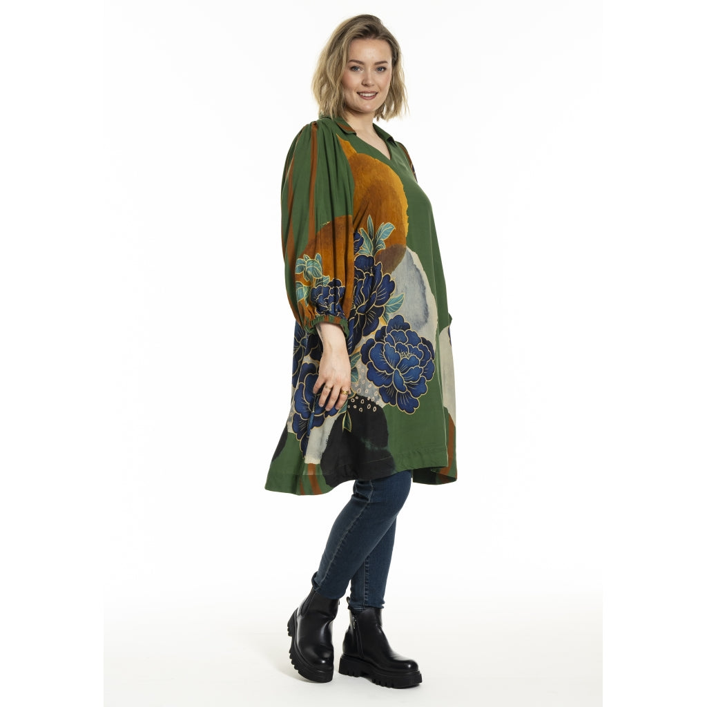 Gozzip Woman GCamilla Tunic Tunic Green Print