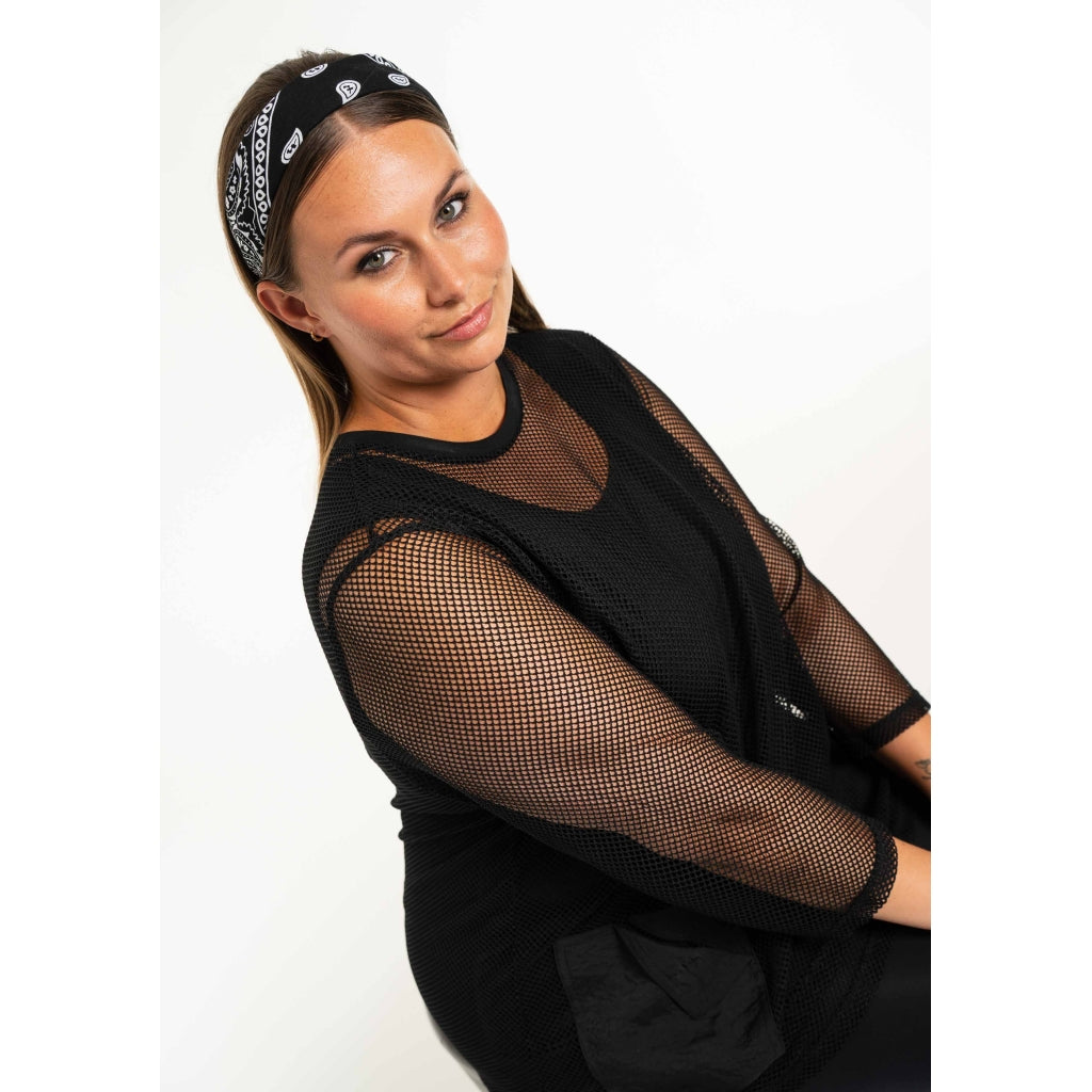 Gozzip Woman GCilla Mesh Blouse Blouse Black