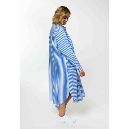 Gozzip Woman GCornelia Long Shirt Long shirt Blue Stripe