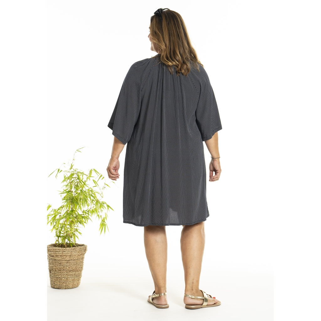 Gozzip Woman GDinne Tunic Tunic Navy w dots