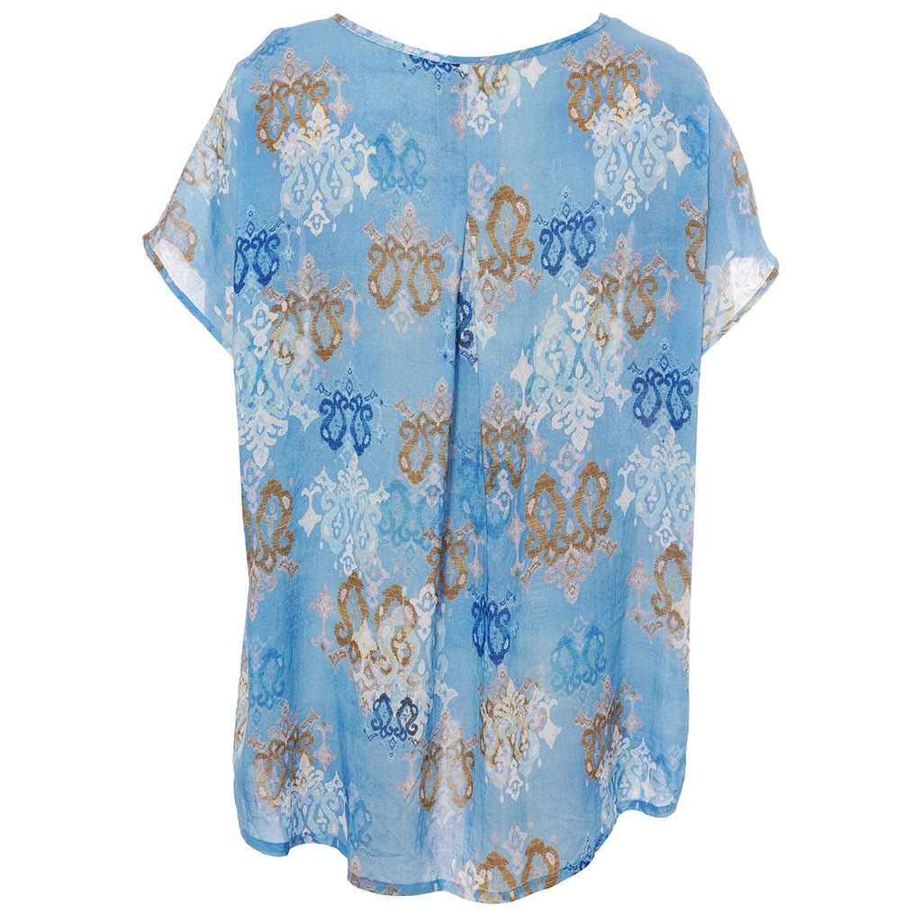 Gozzip Woman GDorthea Blouse Blouse Blue print