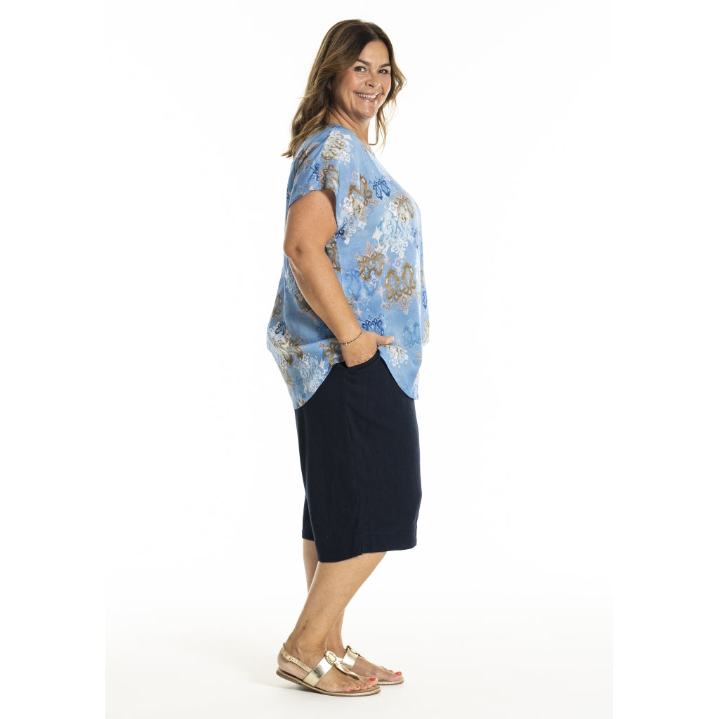 Gozzip Woman GDorthea Blouse Blouse Blue print