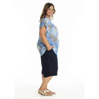Gozzip Woman GDorthea Blouse Blouse Blue print
