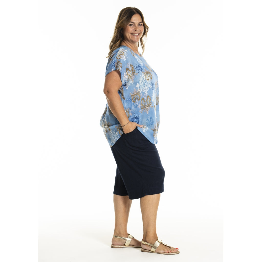 Gozzip Woman GDorthea Blouse Blouse Blue print