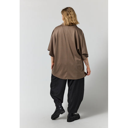 Gozzip Woman GEdit Tunic with zipper Tunic Brown