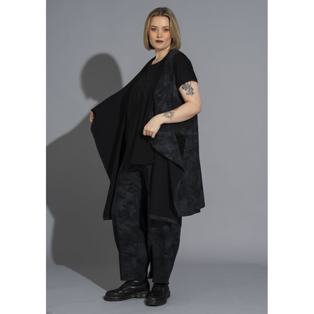 Gozzip Woman GElena Waistcoat long Waistcoat Black