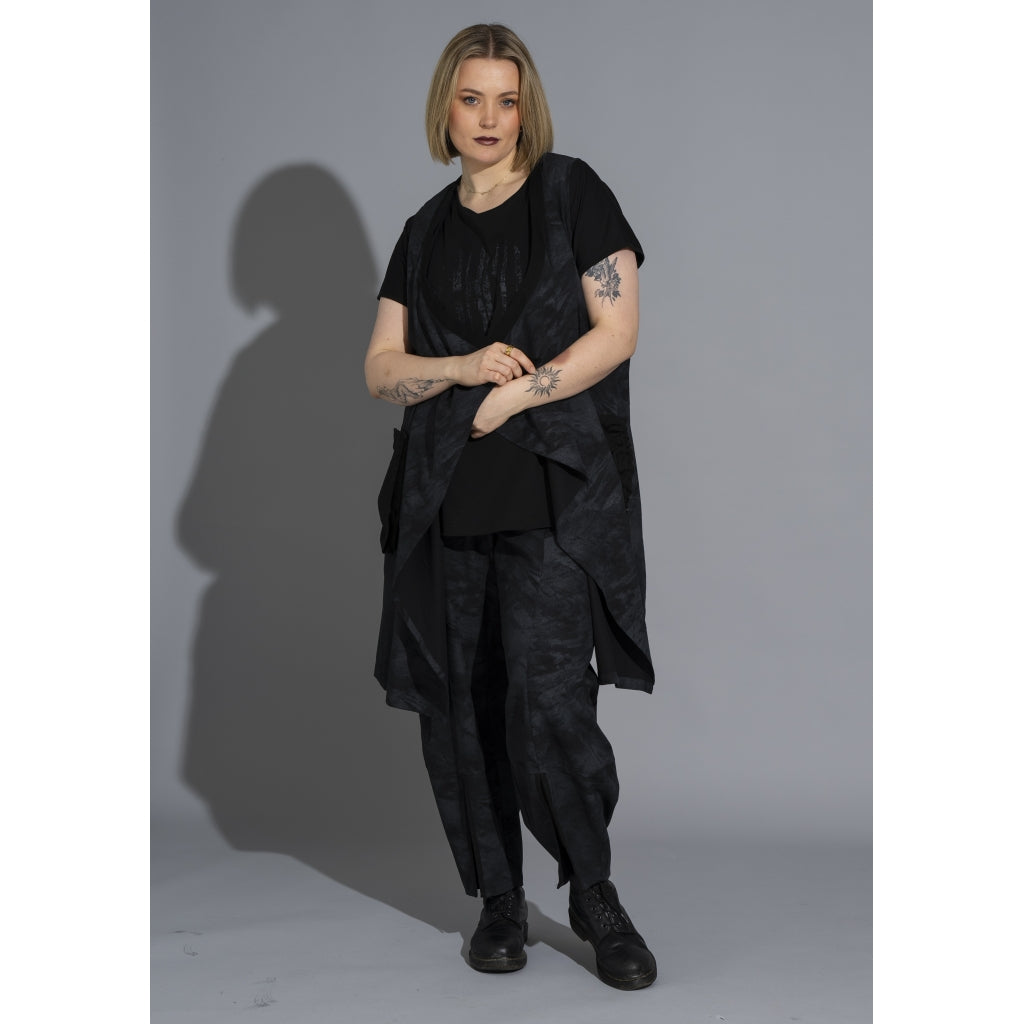 Gozzip Woman GElena Waistcoat long Waistcoat Black