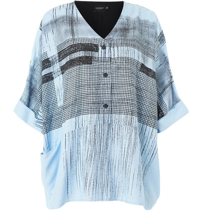 Gozzip Woman GElissa Oversize Blouse Oversize Blouse Light blue/Black