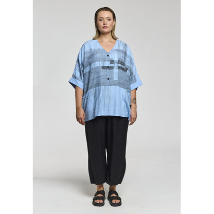 Gozzip Woman GElissa Oversize Blouse Oversize Blouse Light blue/Black