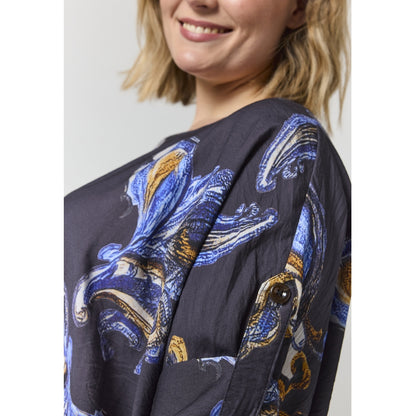 Gozzip Woman GElissa Oversize Blouse Oversize Blouse Blue print