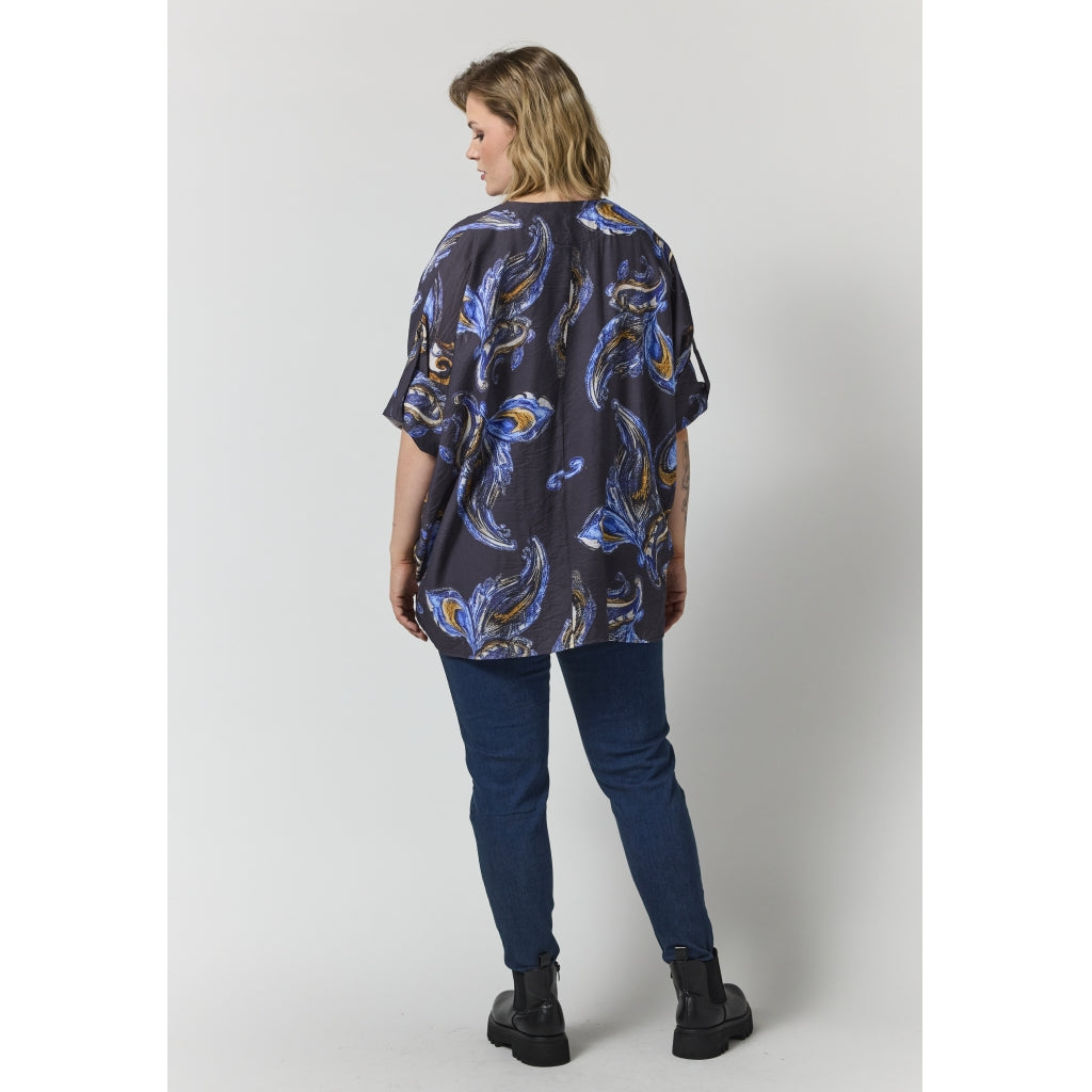 Gozzip Woman GElissa Oversize Blouse Oversize Blouse Blue print