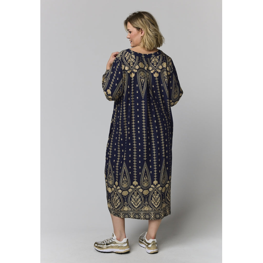 Gozzip Woman GElse Dress Dress Blue board print
