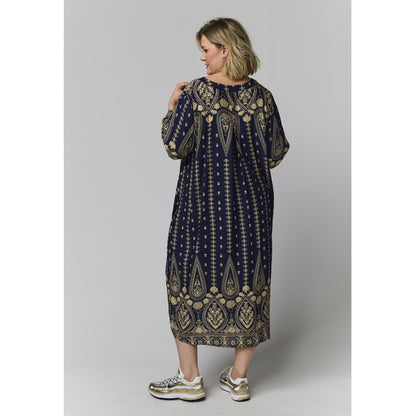 Gozzip Woman GElse Dress Dress Blue board print