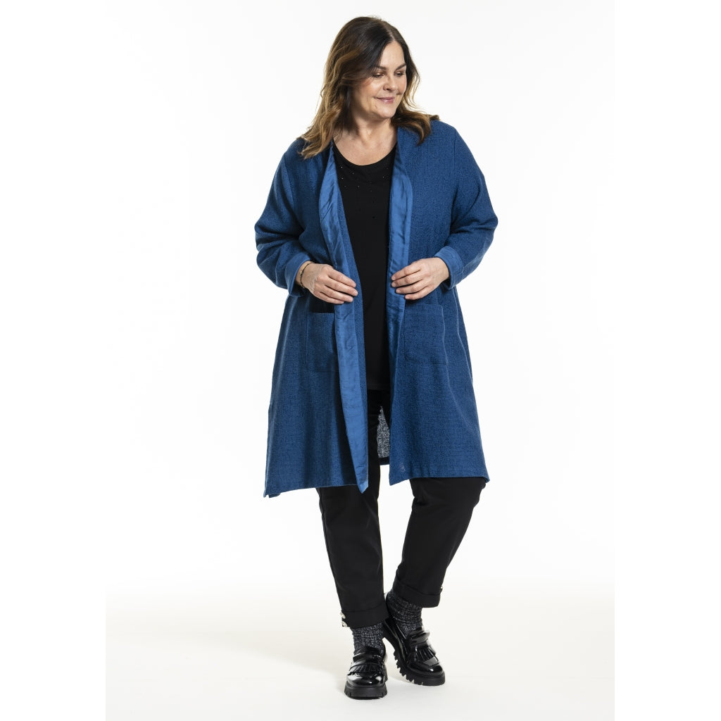Gozzip Woman GFrance Long Cardigan Long Cardigan Blue