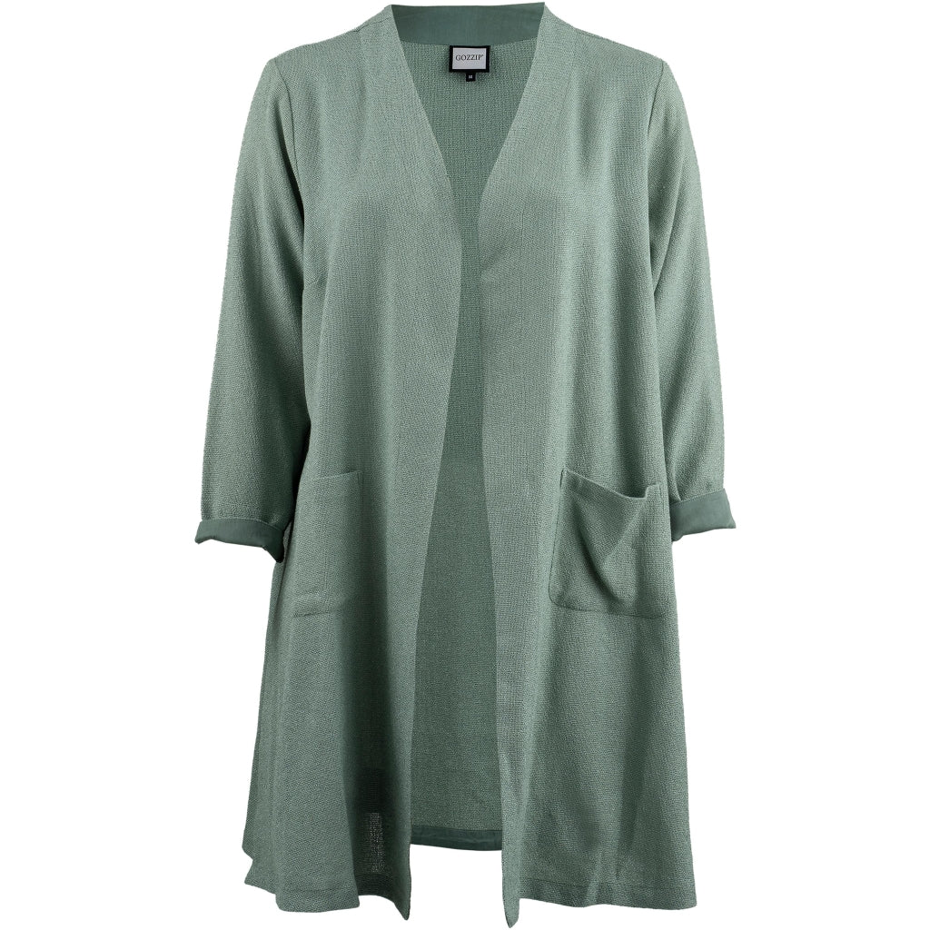 Gozzip Woman GFrance Long Cardigan Long Cardigan Green