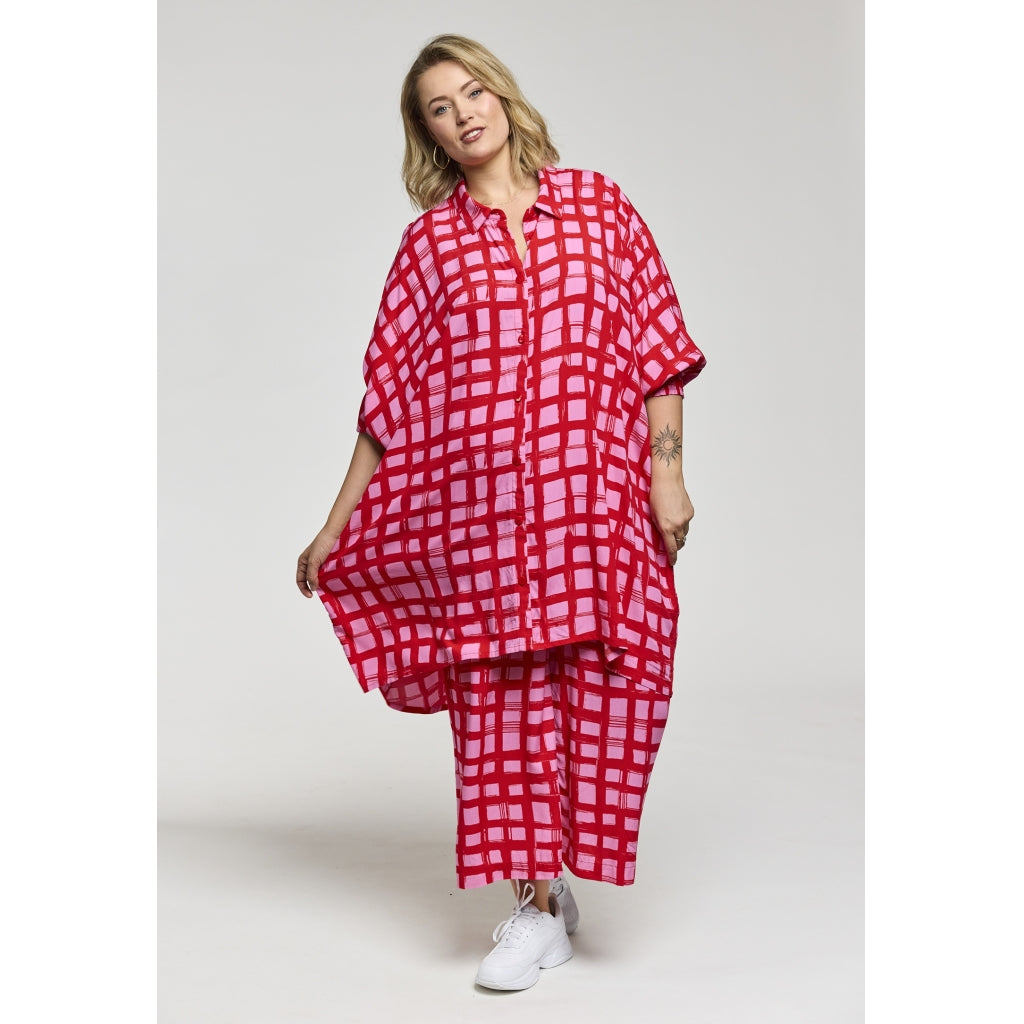 Gozzip Woman GGerda Oversize shirt Tunic Oversize shirt tunic Pink/Red